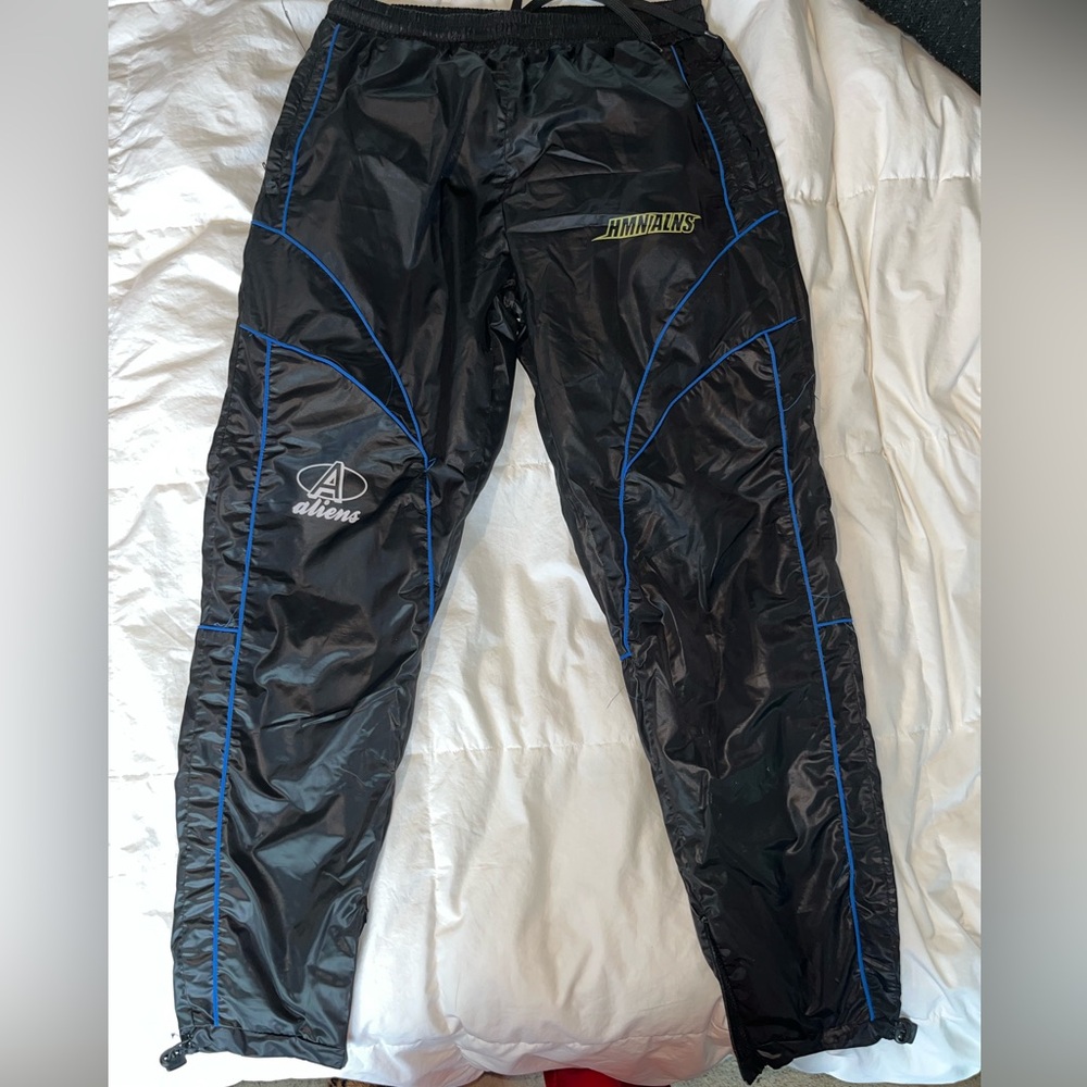 Black Joggers with Blue Accents